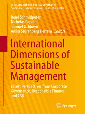cover image of International Dimensions of Sustainable Management